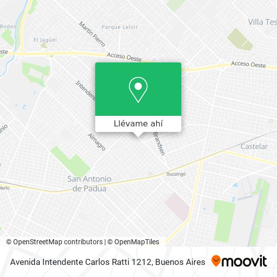 Mapa de Avenida Intendente Carlos Ratti 1212