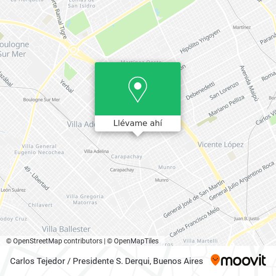 Mapa de Carlos Tejedor / Presidente S. Derqui