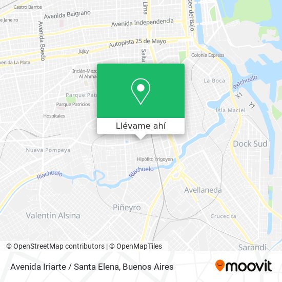 Mapa de Avenida Iriarte / Santa Elena
