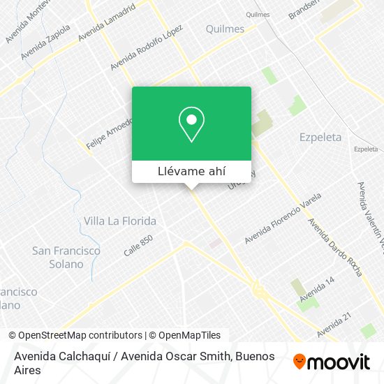 Mapa de Avenida Calchaquí / Avenida Oscar Smith