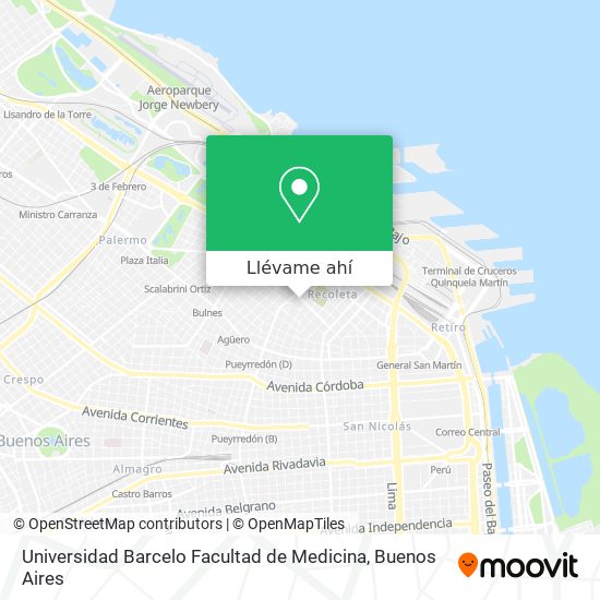 Mapa de Universidad Barcelo Facultad de Medicina