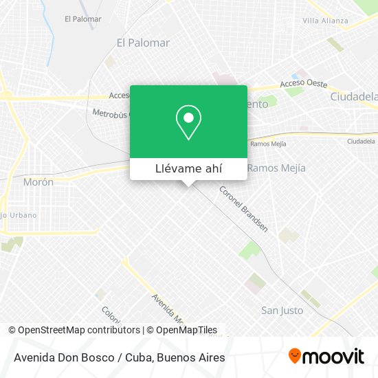 Mapa de Avenida Don Bosco / Cuba