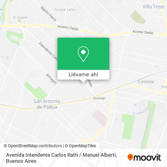 Mapa de Avenida Intendente Carlos Ratti / Manuel Alberti