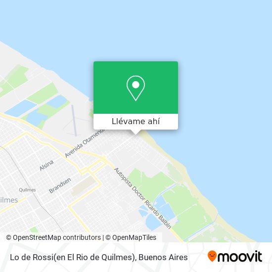 Mapa de Lo de Rossi(en El Rio de Quilmes)