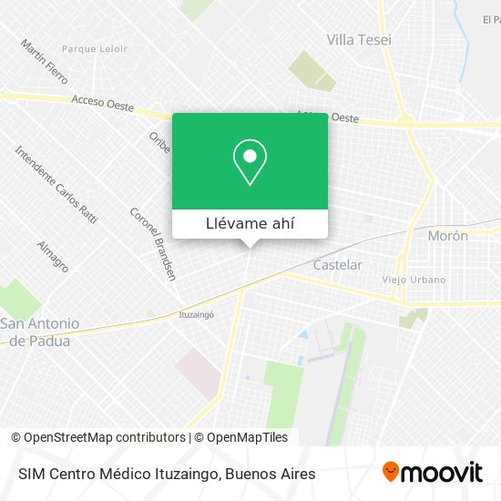 Mapa de SIM Centro Médico Ituzaingo