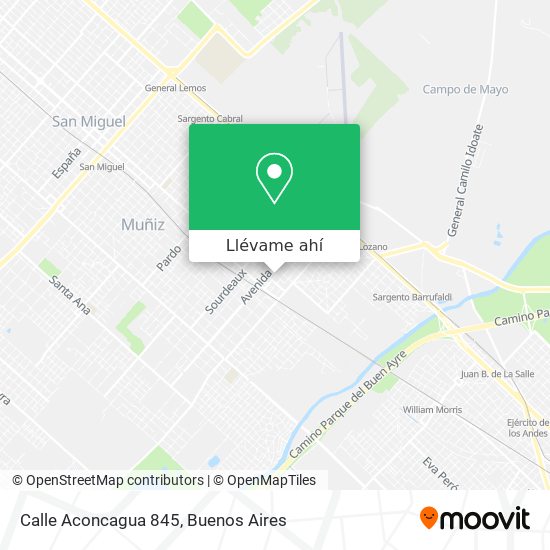 Mapa de Calle Aconcagua 845