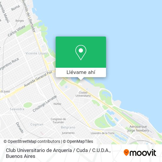 Mapa de Club Universitario de Arquería / Cuda / C.U.D.A.