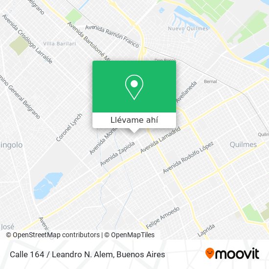 Mapa de Calle 164 / Leandro N. Alem