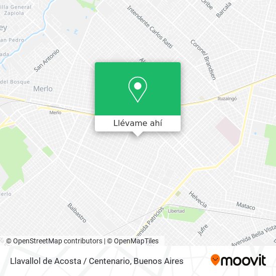 Mapa de Llavallol de Acosta / Centenario