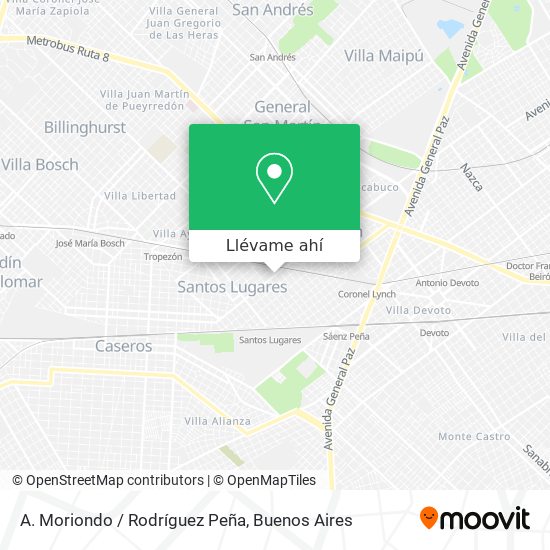 Mapa de A. Moriondo / Rodríguez Peña