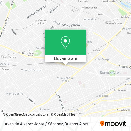 Mapa de Avenida Alvarez Jonte / Sánchez