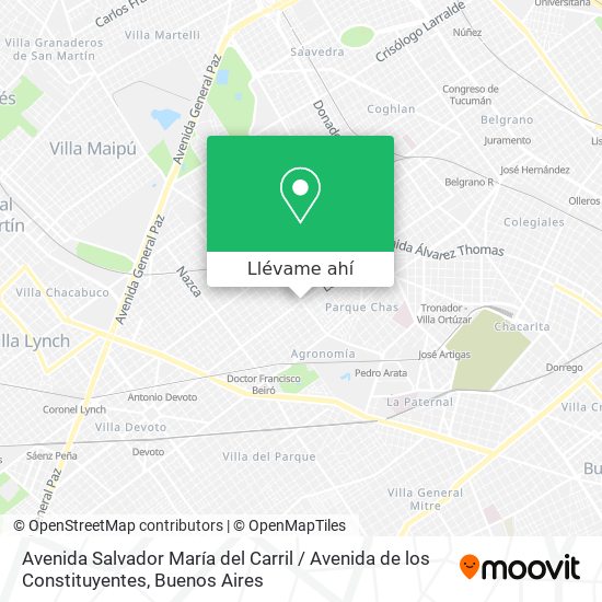 Mapa de Avenida Salvador María del Carril / Avenida de los Constituyentes