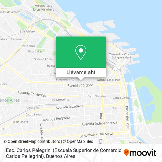 Mapa de Esc. Carlos Pelegrini (Escuela Superior de Comercio Carlos Pellegrini)