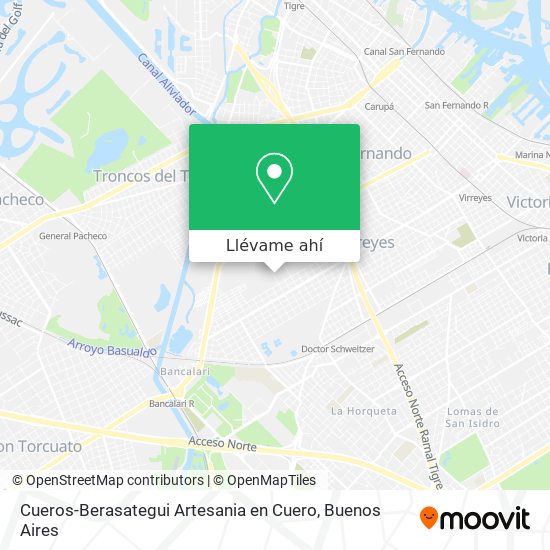 Mapa de Cueros-Berasategui Artesania en Cuero