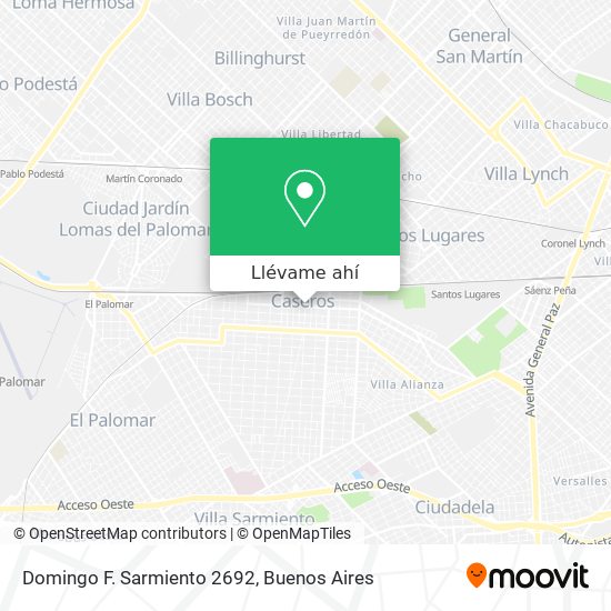Mapa de Domingo F. Sarmiento 2692