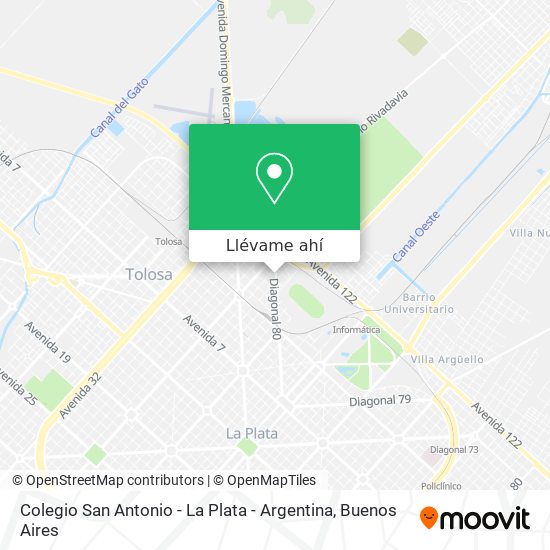 Mapa de Colegio San Antonio - La Plata - Argentina