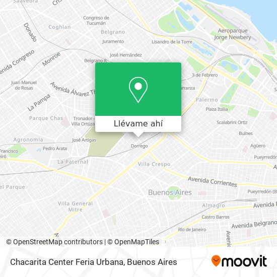 Mapa de Chacarita Center Feria Urbana