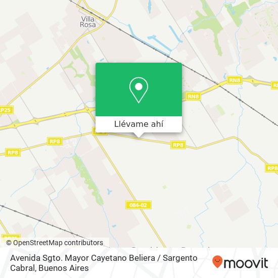 Mapa de Avenida Sgto. Mayor Cayetano Beliera / Sargento Cabral