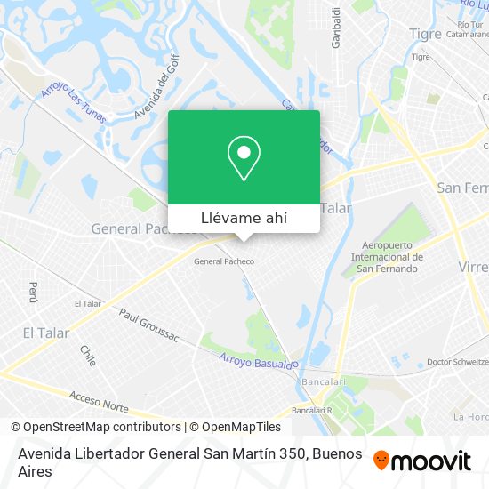 Mapa de Avenida Libertador General San Martín 350