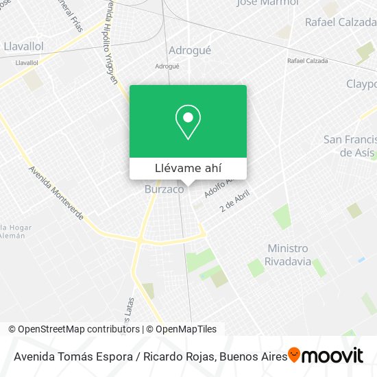 Mapa de Avenida Tomás Espora / Ricardo Rojas