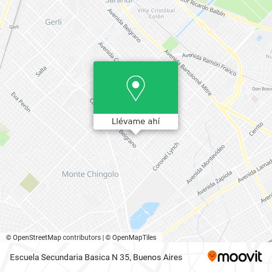 Mapa de Escuela Secundaria Basica N 35