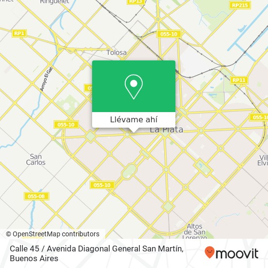 Mapa de Calle 45 / Avenida Diagonal General San Martín