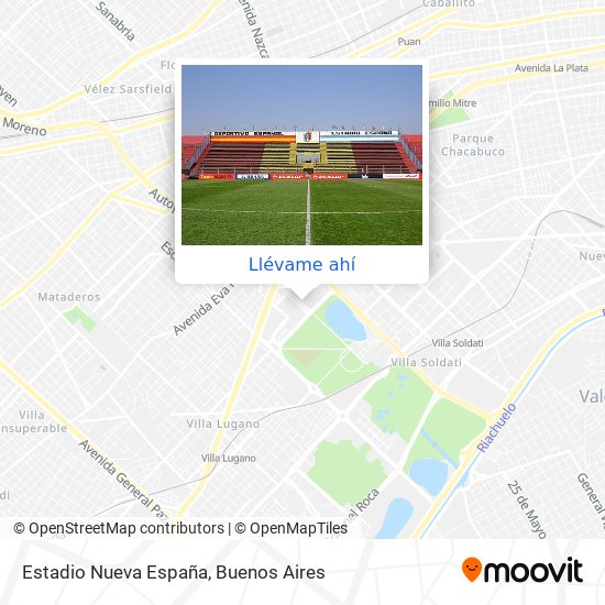 Mapa de Estadio Nueva España