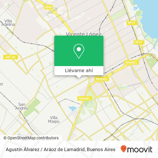 Mapa de Agustín Álvarez / Aráoz de Lamadrid