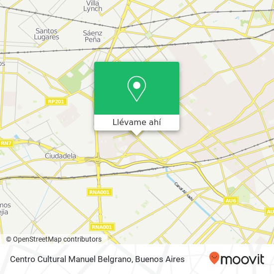 Mapa de Centro Cultural Manuel Belgrano