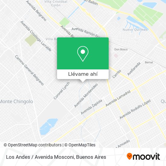 Mapa de Los Andes / Avenida Mosconi