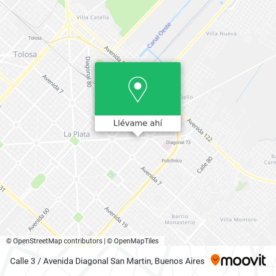 Mapa de Calle 3 / Avenida Diagonal San Martin