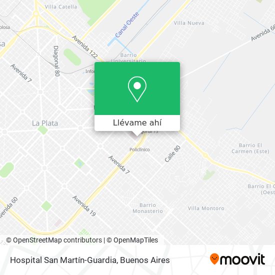 Mapa de Hospital San Martín-Guardia