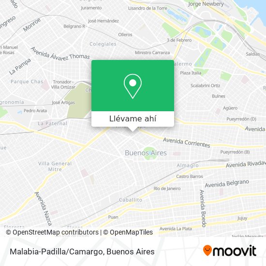 Mapa de Malabia-Padilla/Camargo