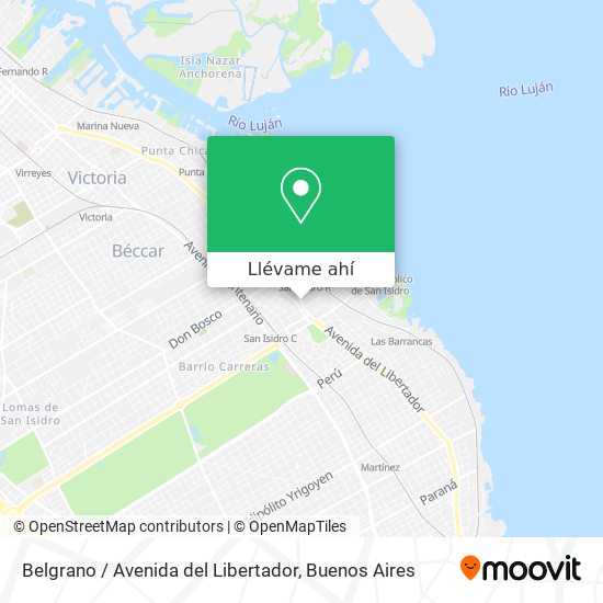 Mapa de Belgrano / Avenida del Libertador