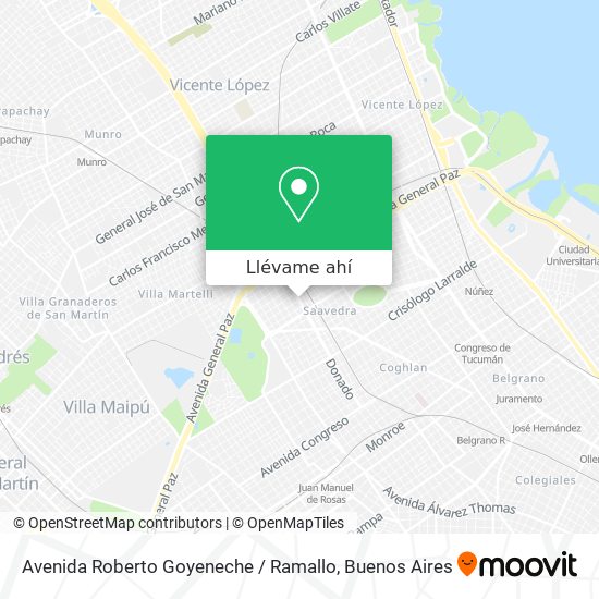 Mapa de Avenida Roberto Goyeneche / Ramallo