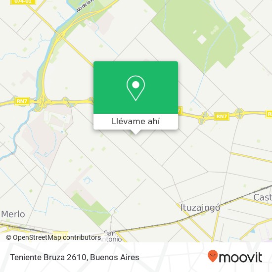 Mapa de Teniente Bruza 2610