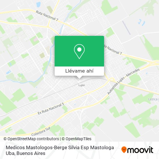 Mapa de Medicos Mastologos-Berge Silvia Esp Mastologa Uba