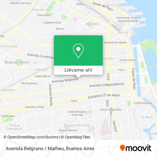 Mapa de Avenida Belgrano / Matheu