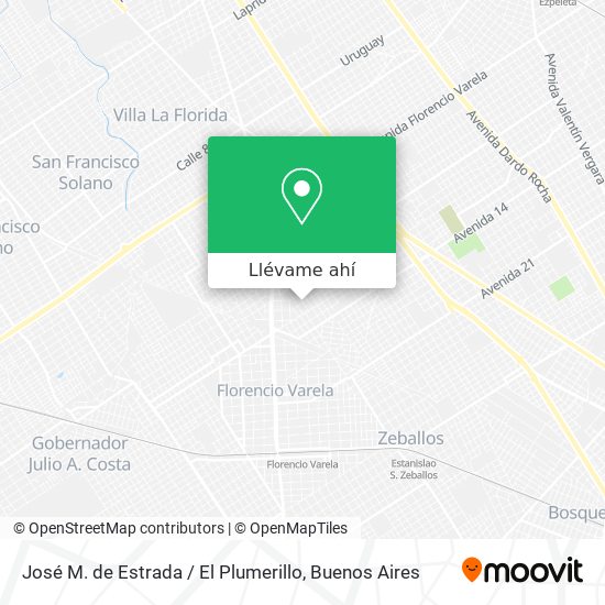 Mapa de José M. de Estrada / El Plumerillo