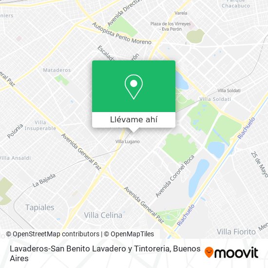 Mapa de Lavaderos-San Benito Lavadero y Tintoreria