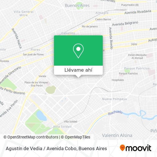 Mapa de Agustín de Vedia / Avenida Cobo