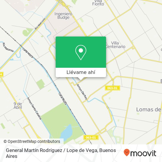 Mapa de General Martín Rodríguez / Lope de Vega