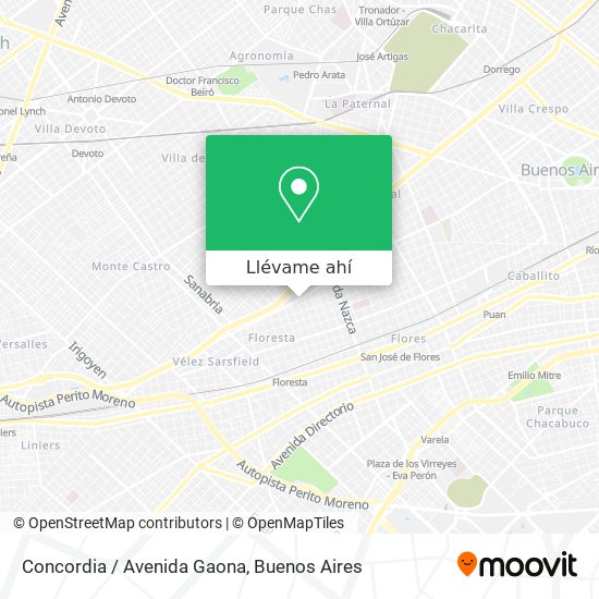 Mapa de Concordia / Avenida Gaona