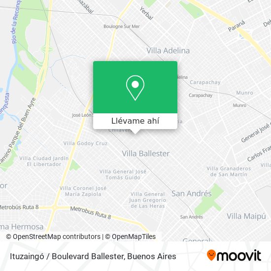 Mapa de Ituzaingó / Boulevard Ballester
