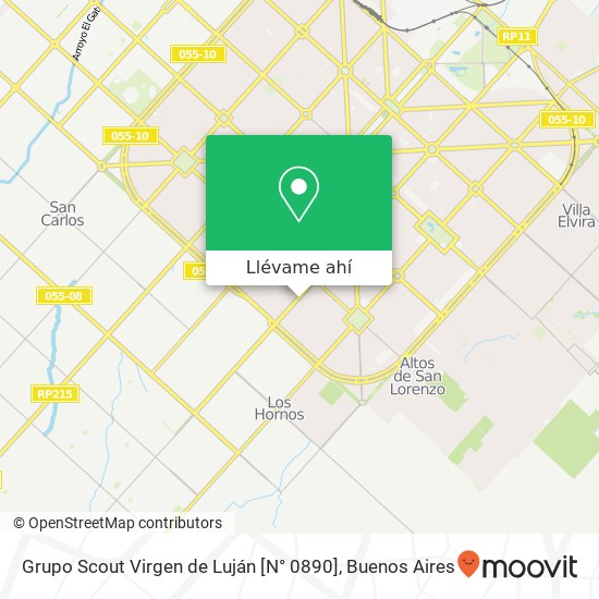 Mapa de Grupo Scout Virgen de Luján [N° 0890]