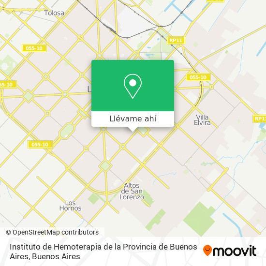 Mapa de Instituto de Hemoterapia de la Provincia de Buenos Aires