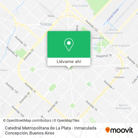 Mapa de Catedral Metropolitana de La Plata - Inmaculada Concepción