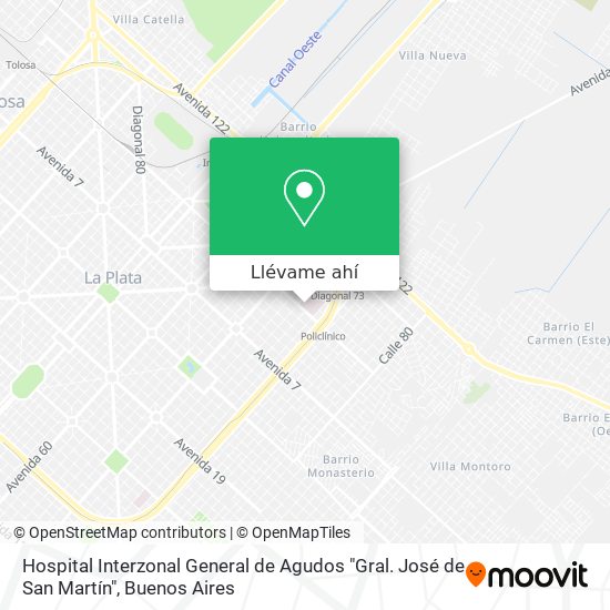 Mapa de Hospital Interzonal General de Agudos "Gral. José de San Martín"