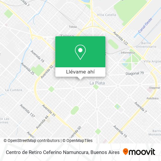 Mapa de Centro de Retiro Ceferino Namuncura