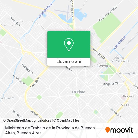 Mapa de Ministerio de Trabajo de la Provincia de Buenos Aires